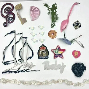 20 lot Assorted Patches Applique Mixed Variety P42